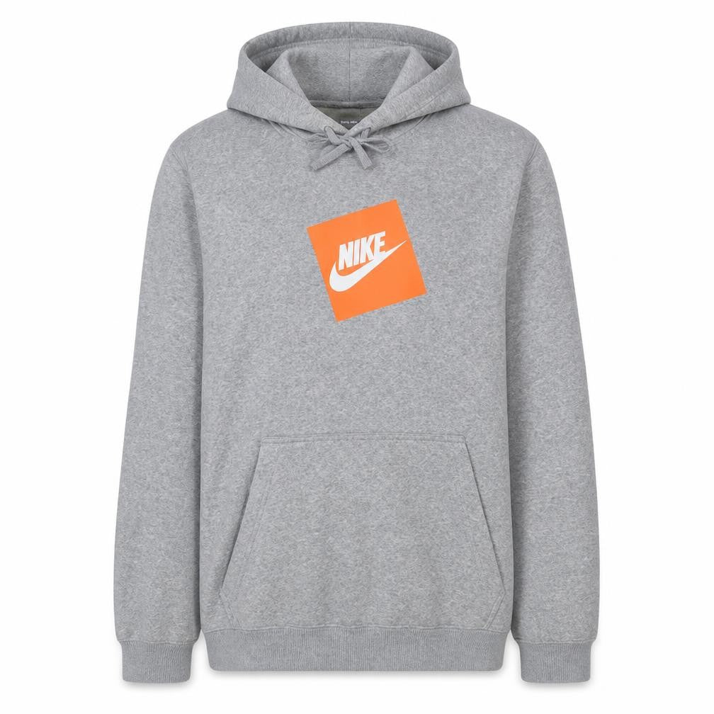 Nike Men's Grey Pullover Hoodie L Graphic Sports Fleece