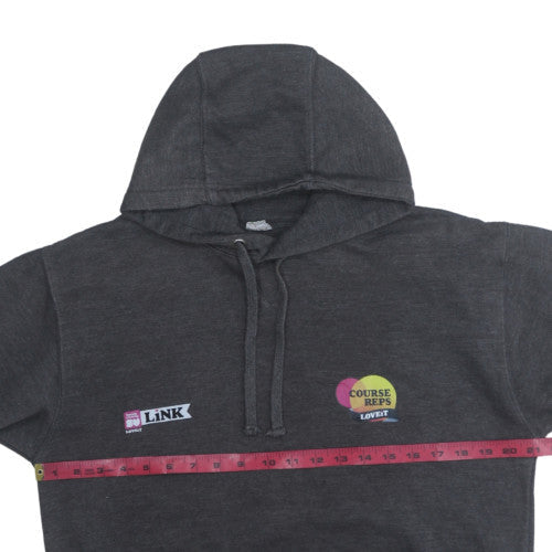 AWDis Just Hoods Womens Dark Grey Pullover Hoodie Size M University Print