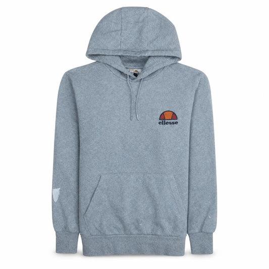 Ellesse Men's Grey Pullover Hoodie Size S Logo Embroidered Sportswear