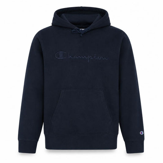 Champion Men's Navy Blue Pullover Hoodie Size L Embroidered Logo