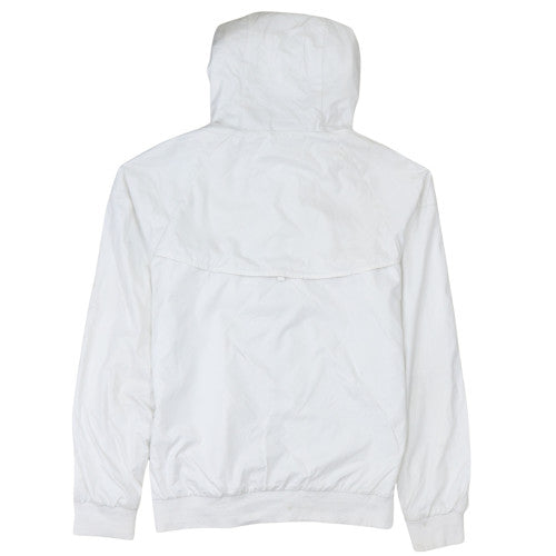 Nike Womens White Full Zip Hoodie Small Polyester Hooded Sportswear
