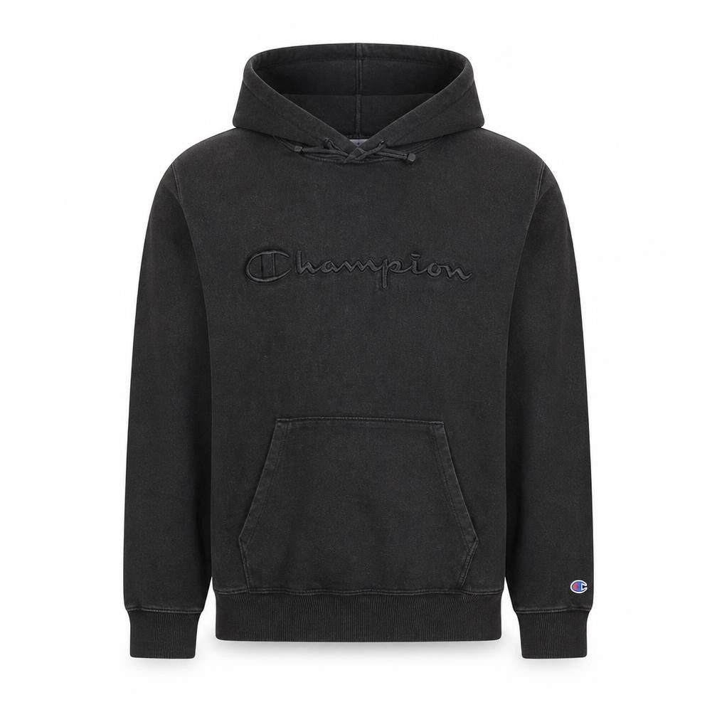 Champion Men’s Black Pullover Hoodie L Embroidered Logo Fleece