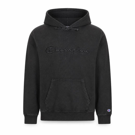 Champion Men’s Black Pullover Hoodie L Embroidered Logo Fleece