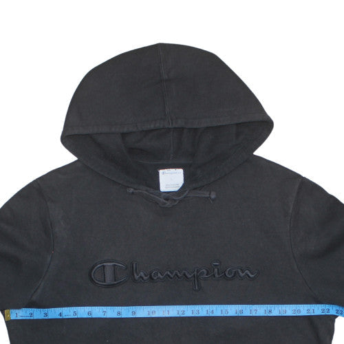 Champion Men’s Black Pullover Hoodie L Embroidered Logo Fleece