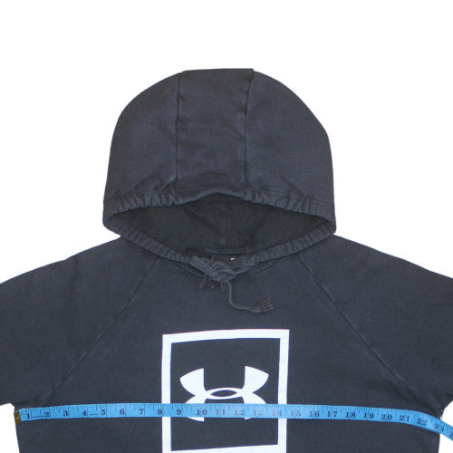 Under Armour Men’s Black Pullover Hoodie Large Graphic Logo Fleece