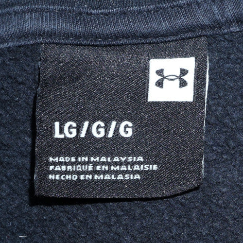 Under Armour Men’s Black Pullover Hoodie Large Graphic Logo Fleece