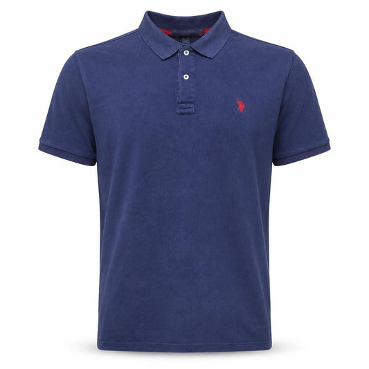 U.S. Polo Assn. Men's Blue Cotton Short Sleeve Polo Shirt M