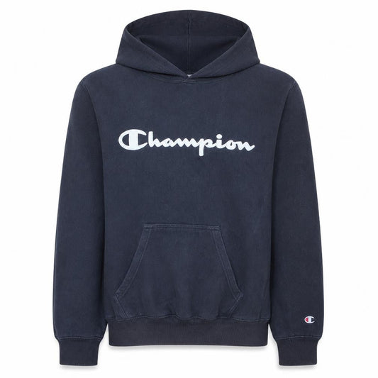 Champion Men's Black XS Pullover Hoodie with Logo Print