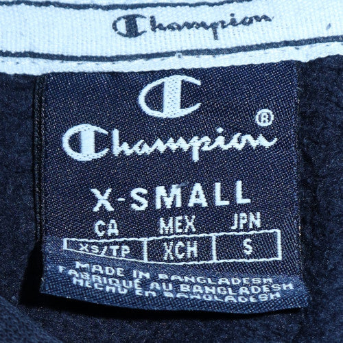 Champion Men's Black XS Pullover Hoodie with Logo Print