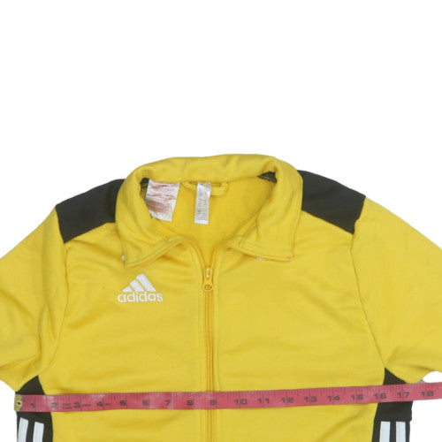 Adidas Boys Yellow Track Jacket 13-14 Years Full Zip Activewear Top