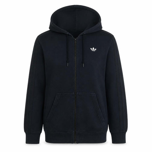 adidas Mens Black Full Zip Hoodie Size M Regular Fit Sports Style