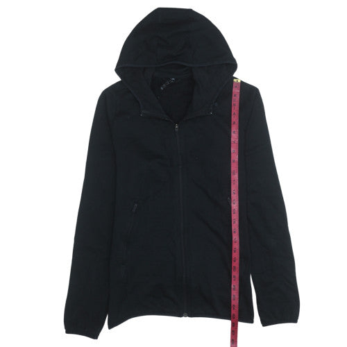 Adidas Women's Black Small Full Zip Hoodie – Classic Casual Sportswear