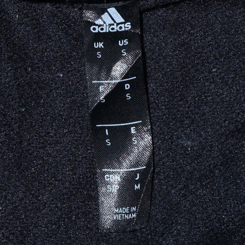 Adidas Women's Black Small Full Zip Hoodie – Classic Casual Sportswear