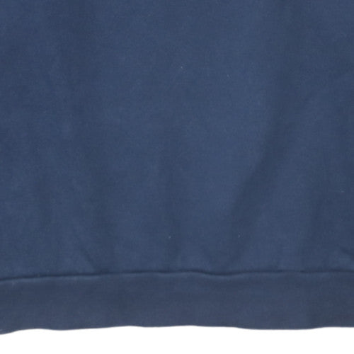 Adidas Men's Navy Blue Crew Neck Pullover Sweatshirt Size L