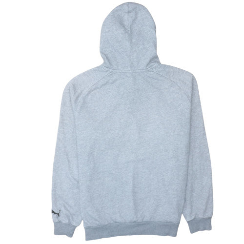 Puma Mens Grey Pullover Hoodie Size S Graphic Fleece Sweatshirt