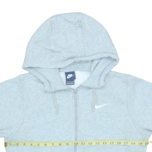 Nike Womens Grey Full Zip Hoodie Small Cotton Blend Sweatshirt