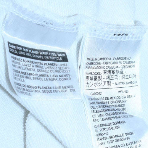 Levi's Men's White Pullover Hoodie S Graphic Logo Sweatshirt