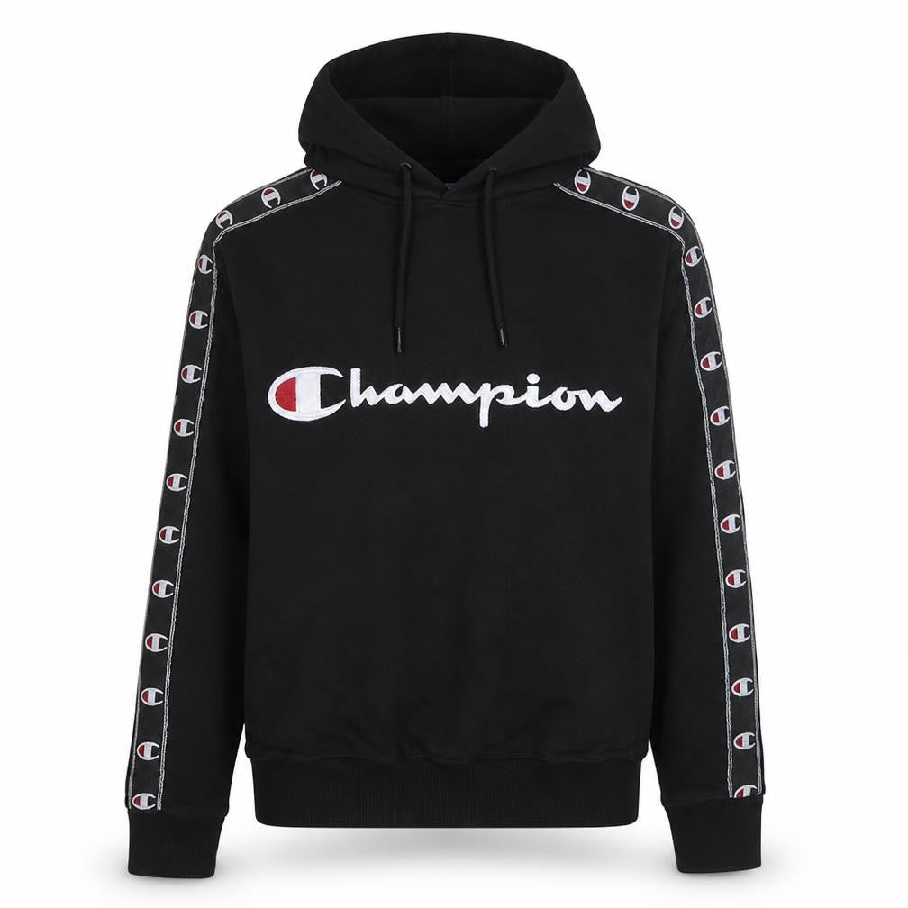 Champion Men's Black Pullover Hoodie Size S Logo Graphic Sportswear