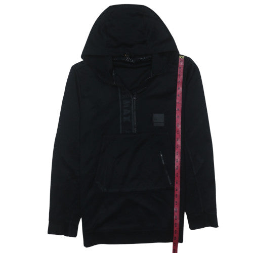 Nike Mens Black Half Zip Hoodie S Regular Fit Sports Pullover