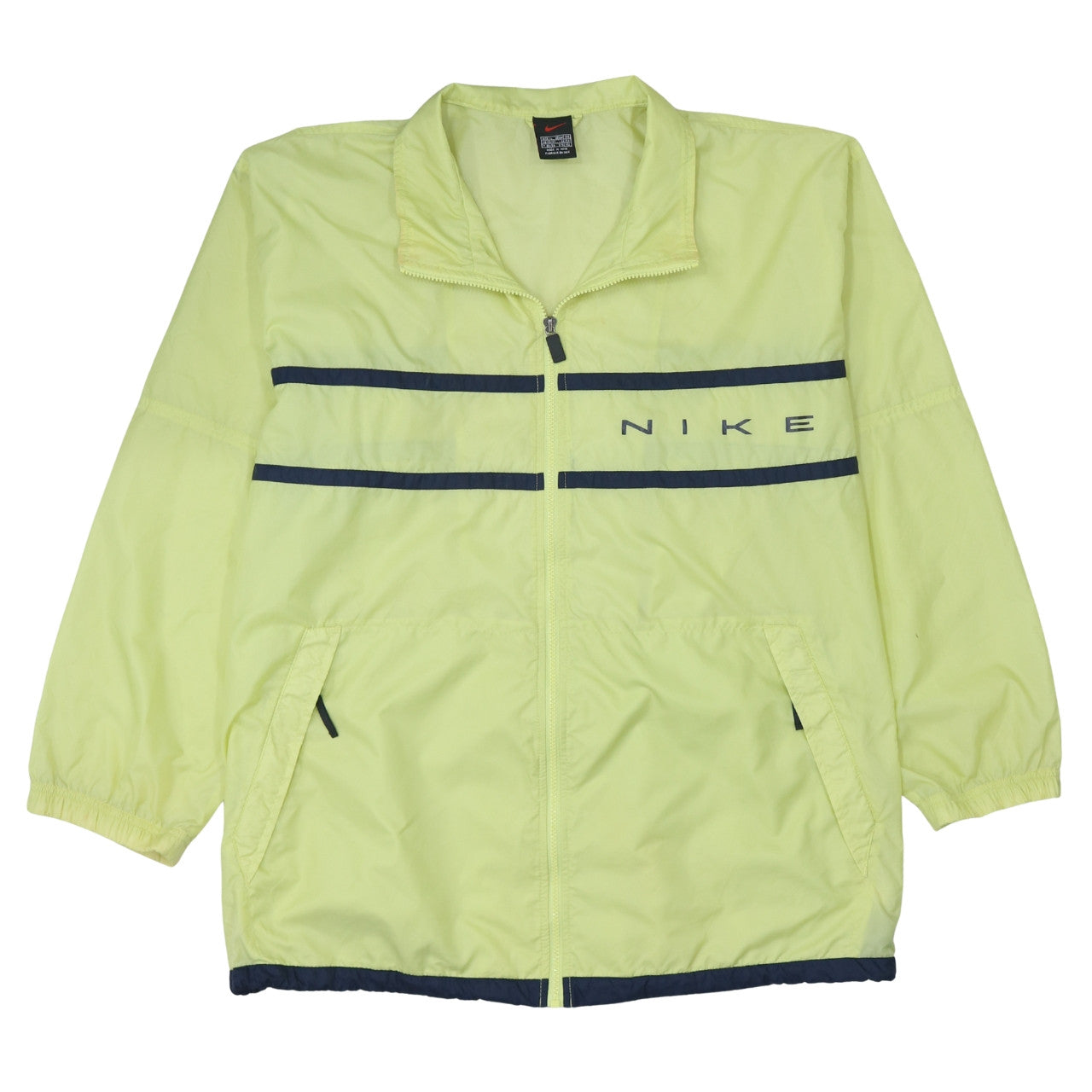 Nike Men's Yellow XL Windbreaker Jacket with Full Zip