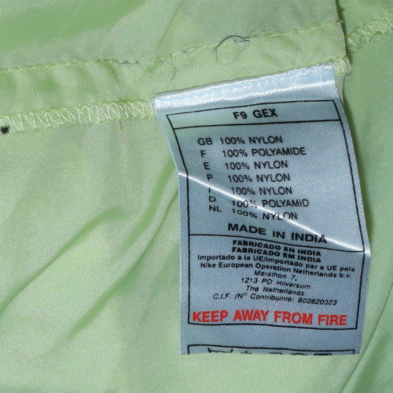 Nike Men's Yellow XL Windbreaker Jacket with Full Zip