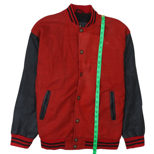 Petrol Mens Red Black Varsity Jacket M Wool Leather Retro College Style