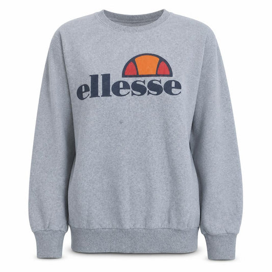 Ellesse Womens Grey Logo Crew Neck Pullover Sweatshirt UK 12