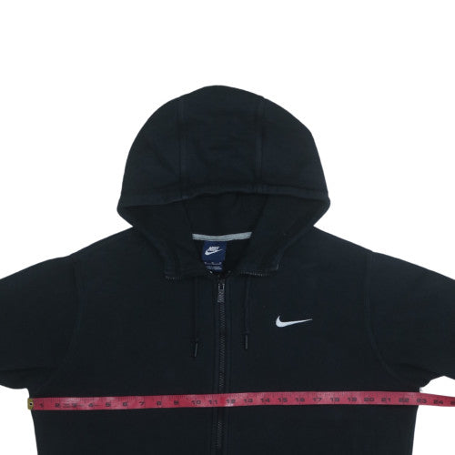 Nike Men Black Full Zip Fleece Hoodie M Regular Fit