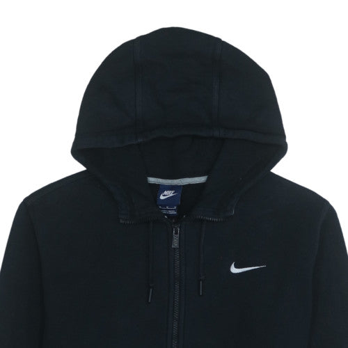 Nike Men Black Full Zip Fleece Hoodie M Regular Fit