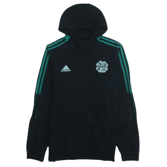 Adidas Mens Black Pullover Hoodie L Sports Graphic Fleece