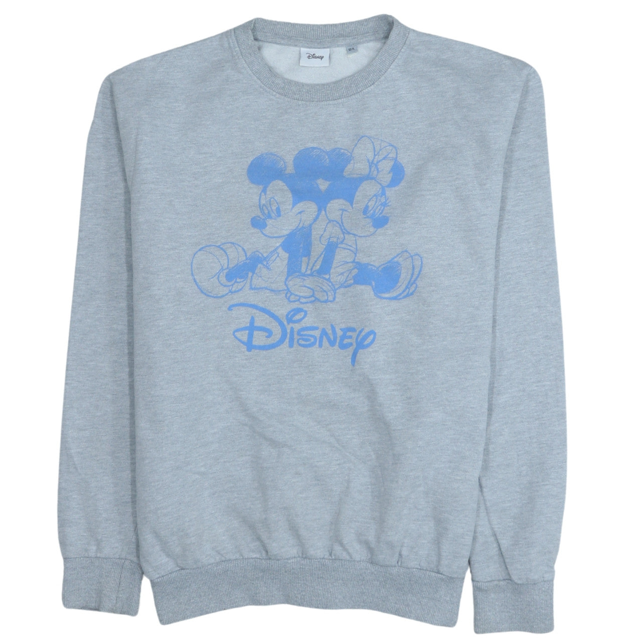 Disney Women's Grey Mickey & Minnie Pullover Sweatshirt Size M