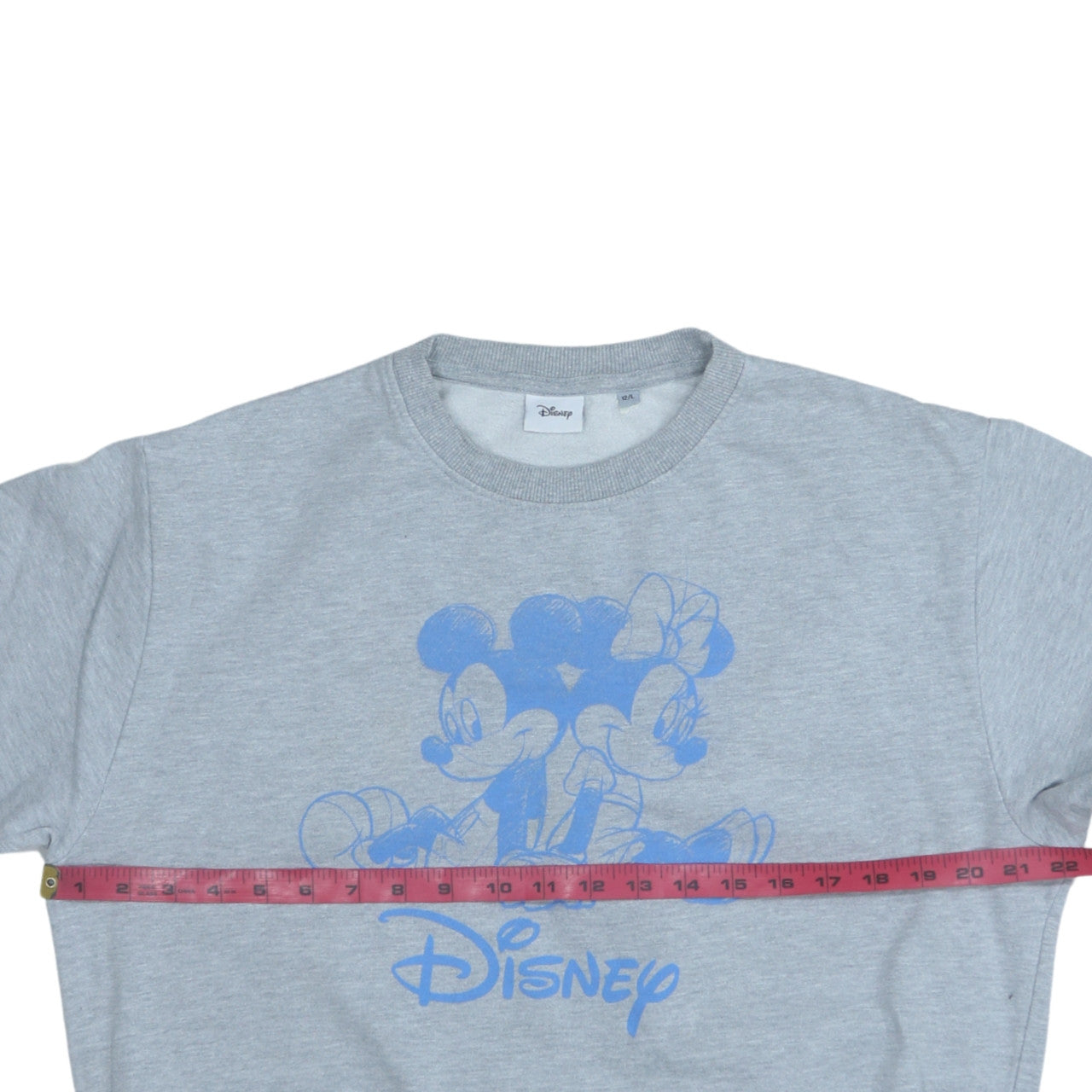 Disney Women's Grey Mickey & Minnie Pullover Sweatshirt Size M