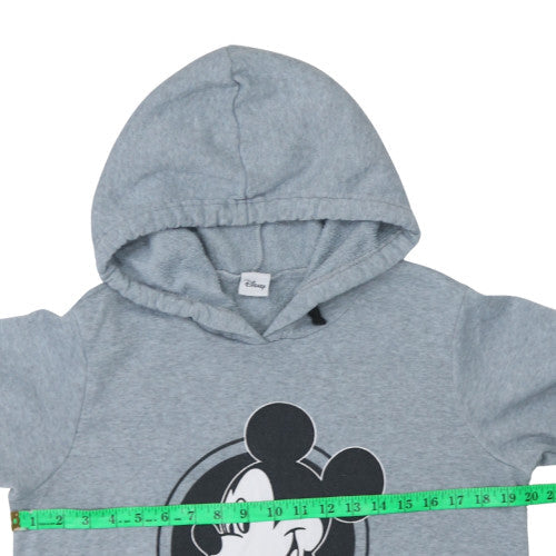 Disney Womens Grey Mickey Mouse Pullover Hoodie UK 10/12