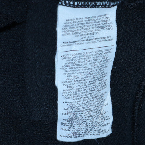 Nike Men's Black Pullover Hoodie M Regular Fleece Sportswear