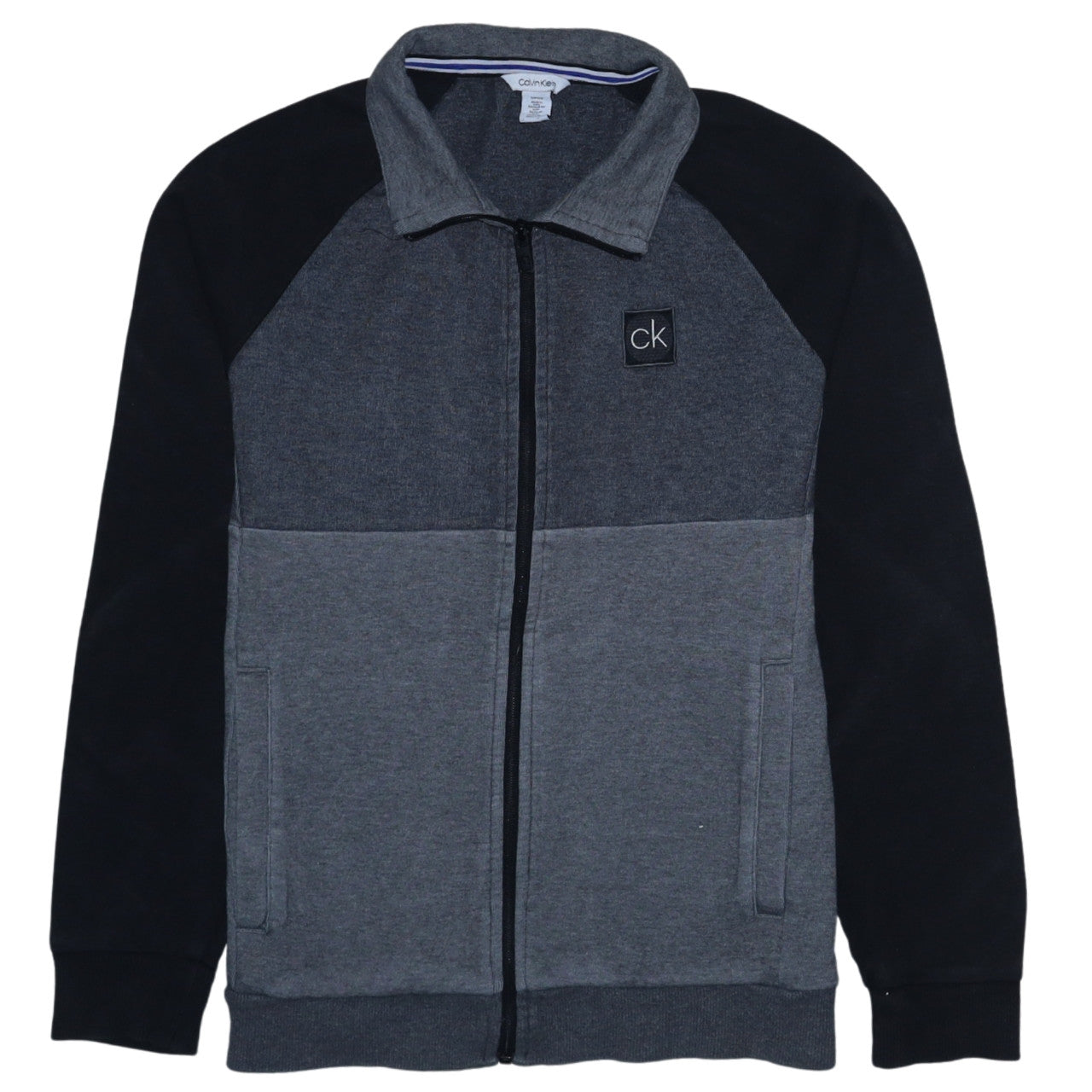 Calvin Klein Men's Grey Full Zip Sweatshirt Size S