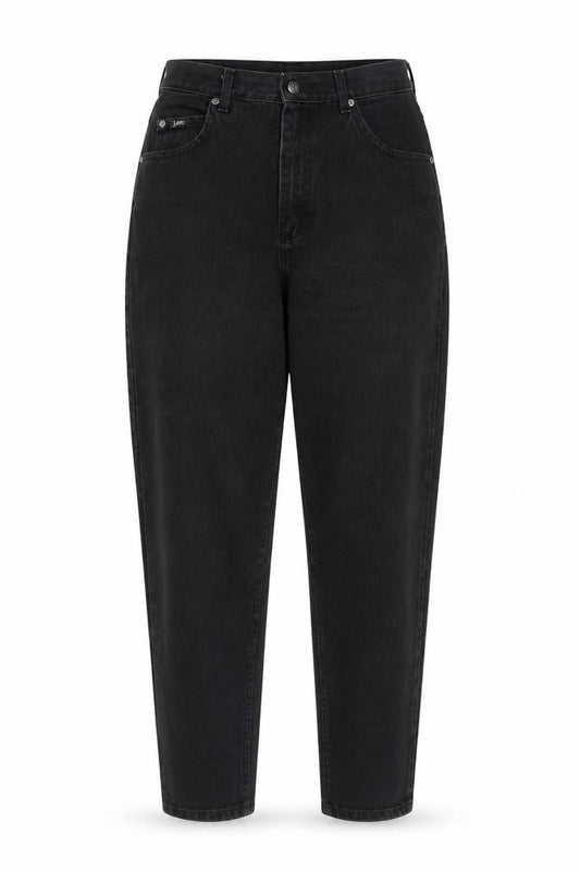 Lee Women Black High Rise Mom Jeans Size 8 Denim Classic