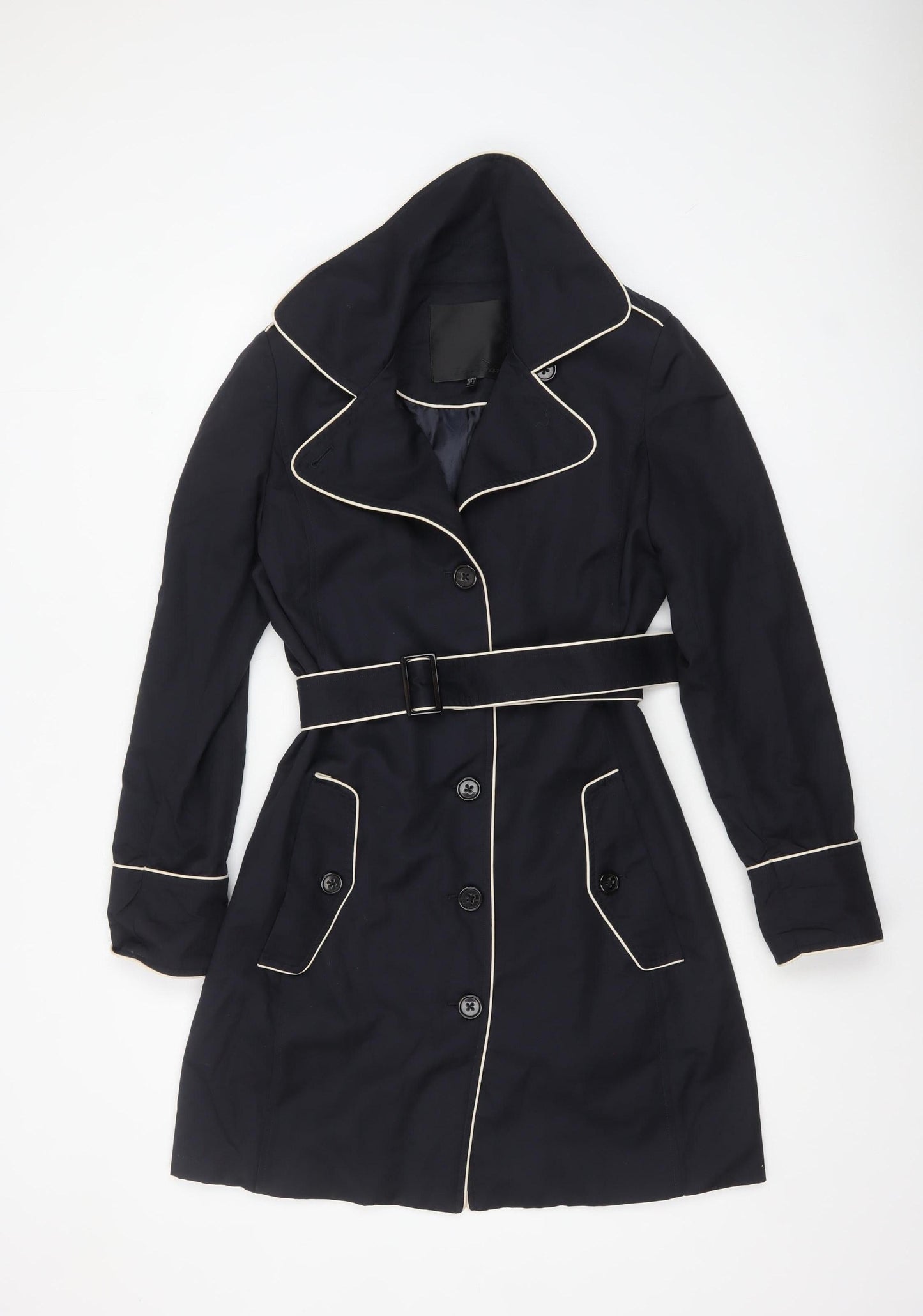 InWear Women's Blue Belted Trench Coat Size 12