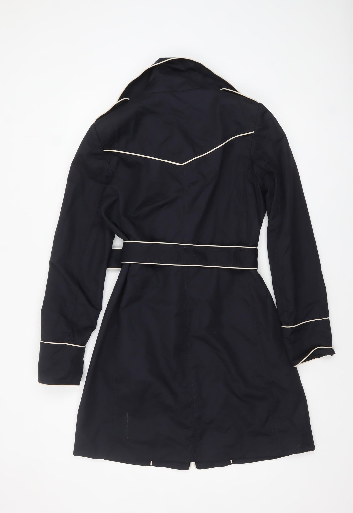 InWear Women's Blue Belted Trench Coat Size 12