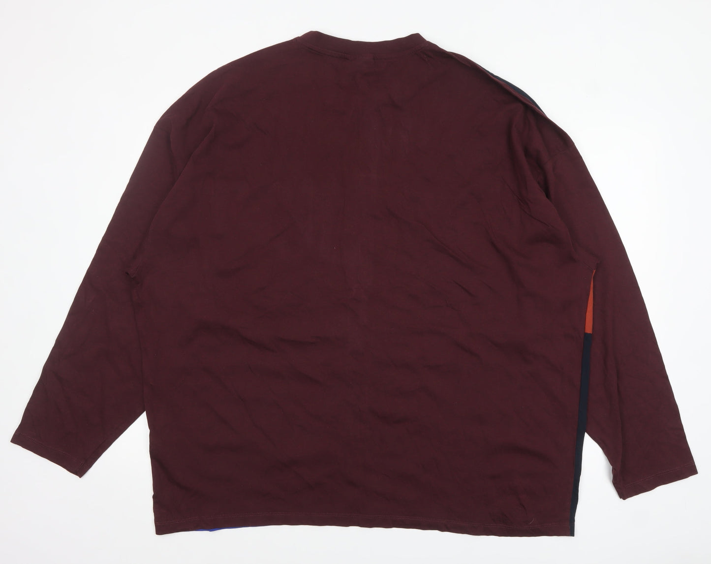 ASOS Men’s Multicoloured Long Sleeve Cotton Colourblock Top 3XL