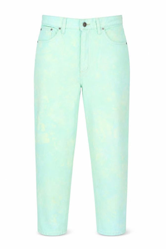Universal Womens Green Mom Jeans Size 16 High Rise Cotton Denim