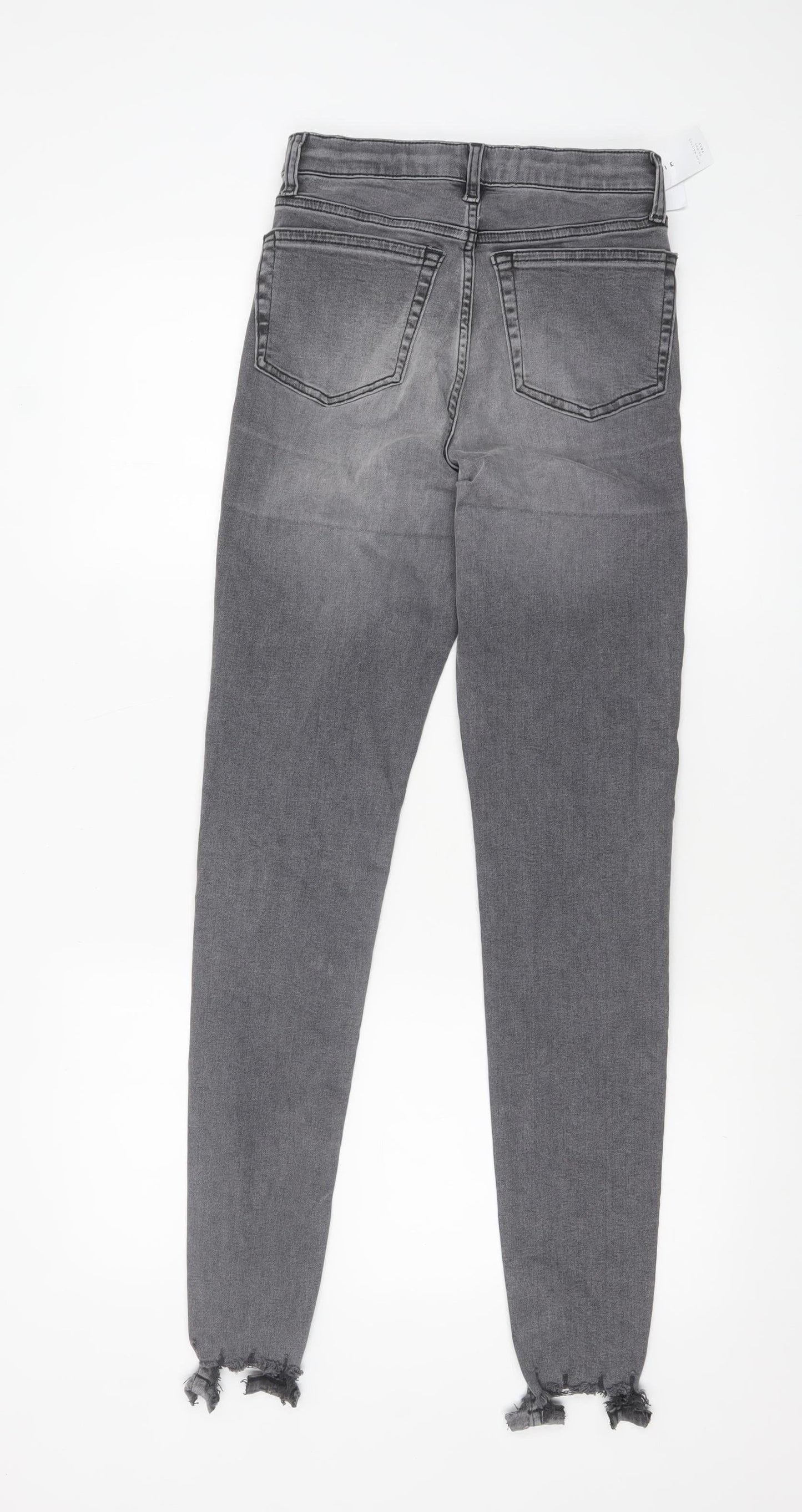 Topshop Women’s Grey Jamie Tall High Rise Skinny Jeans Size 8