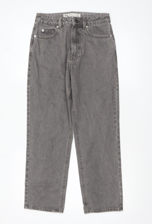 ASOS Women’s Grey Straight Leg High Rise Denim Jeans Size 8