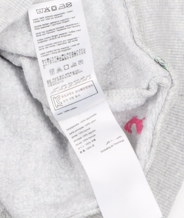 Joules Women Grey Christmas Tree Embroidered Pullover Sweatshirt UK 12