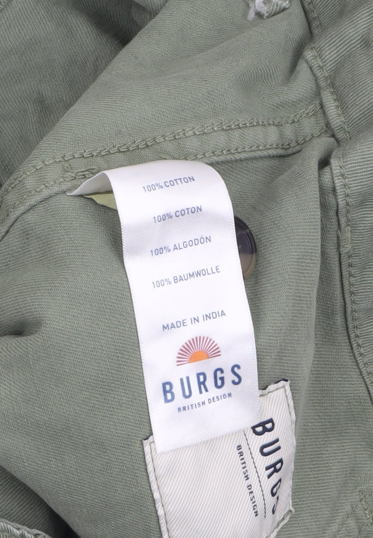 Burgs Womens Green Cargo Trousers Size 10 Cotton Twill Pants
