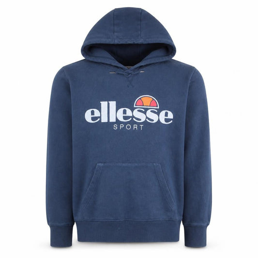 Ellesse Men's Blue Pullover Hoodie Small Logo Fleece Sweatshirt