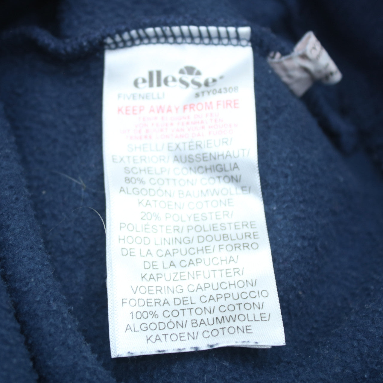 Ellesse Men's Blue Pullover Hoodie Small Logo Fleece Sweatshirt