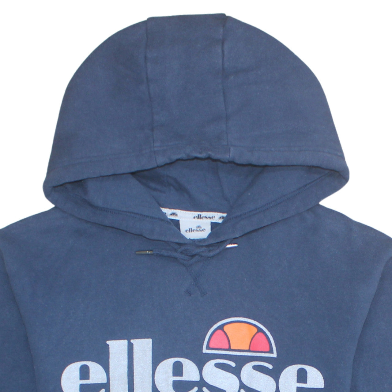 Ellesse Men's Blue Pullover Hoodie Small Logo Fleece Sweatshirt