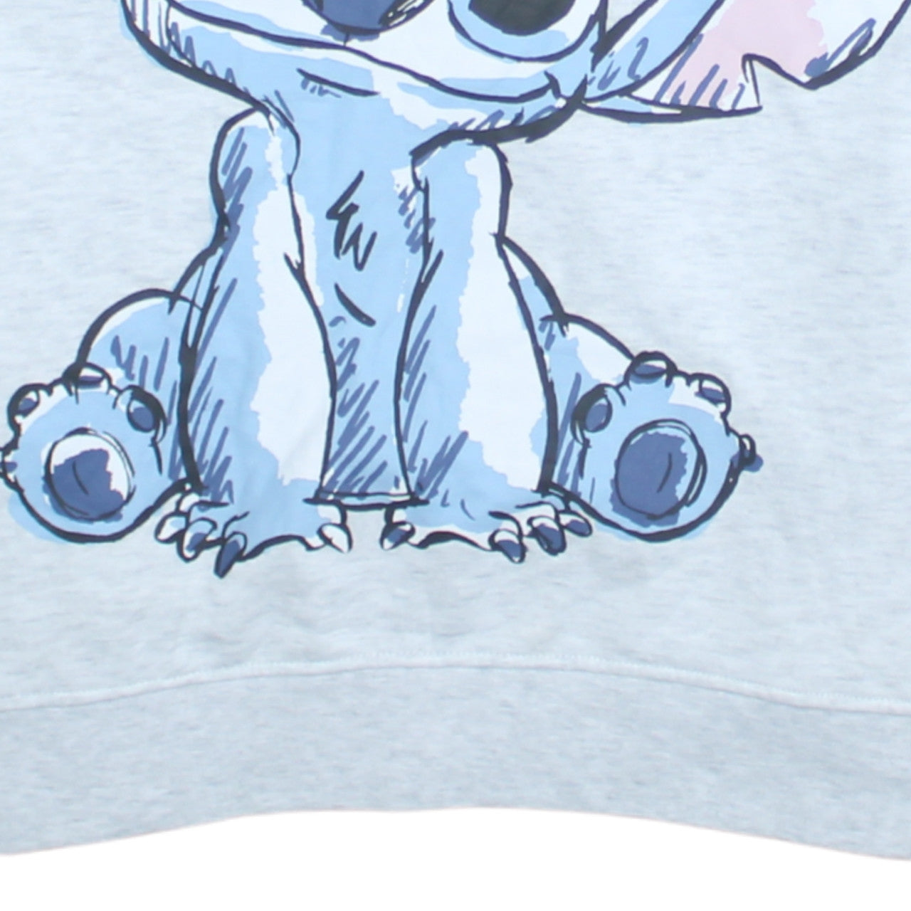 Disney Women's Grey Stitch Hoodie Small Pullover Hooded Sweatshirt