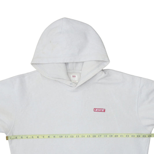 Levi's Men's White Relaxed Fit Pullover Hoodie Size L