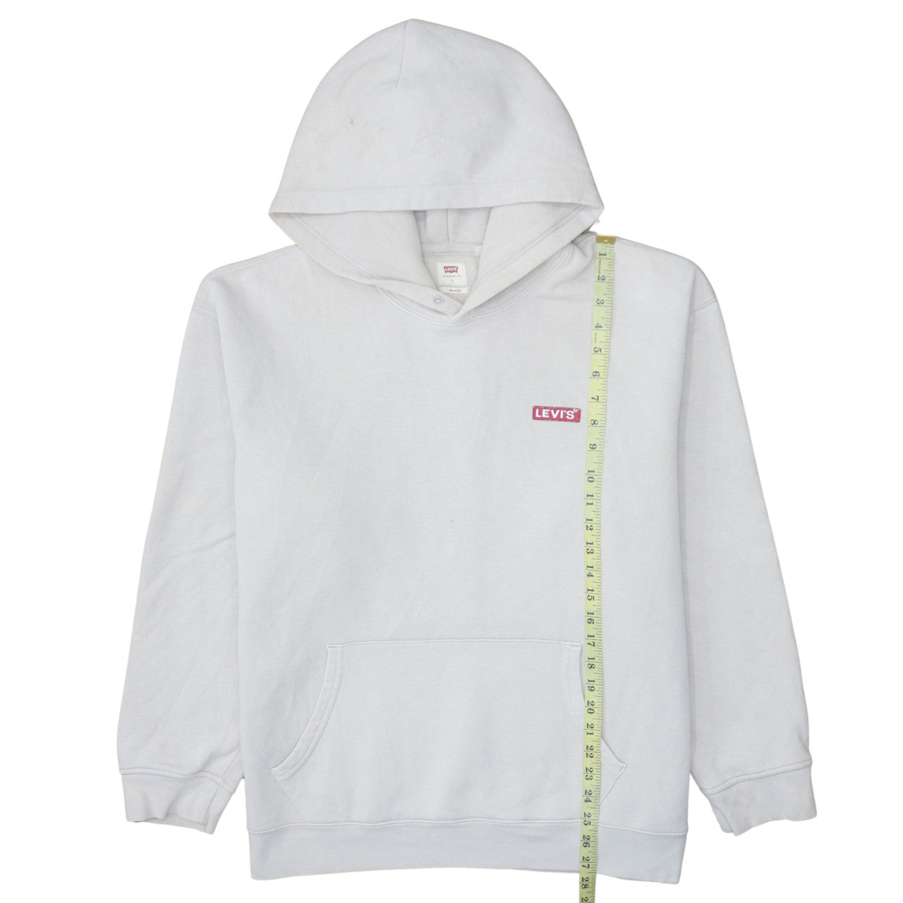 Levi's Men's White Relaxed Fit Pullover Hoodie Size L
